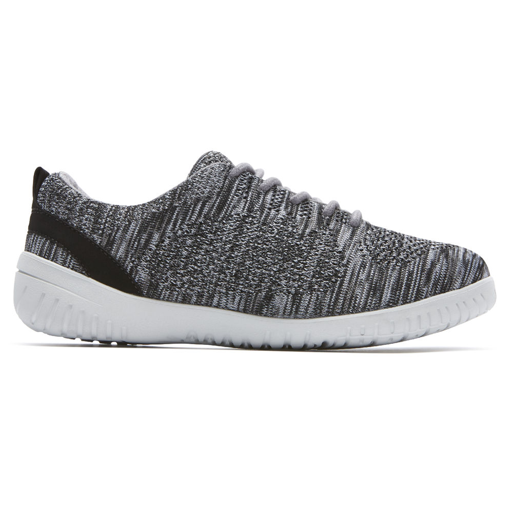 Rockport Womens Raelyn Knit Tie - Sneakers Grey - UEL514829